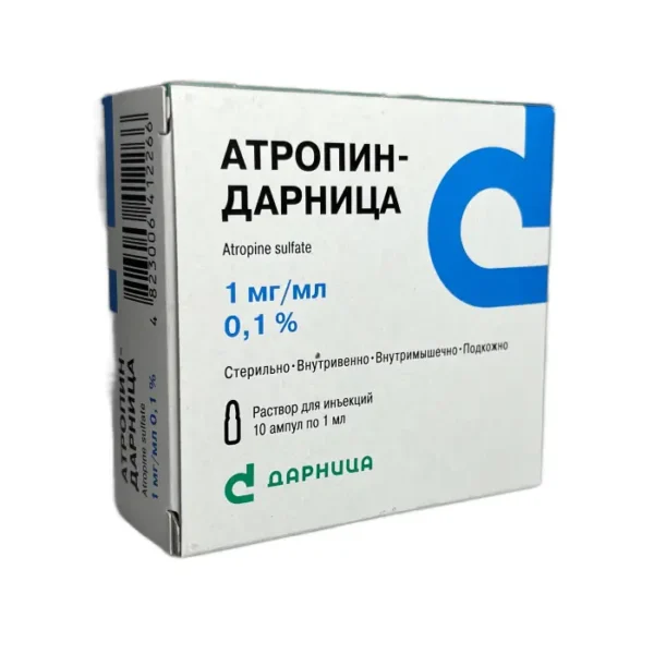 Atropin 0,1 % 1 ml N10 inyeksiya Darnitsa