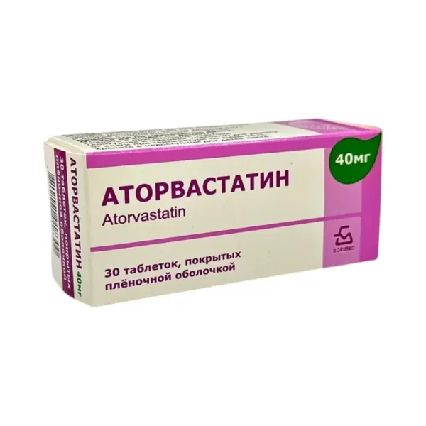 Atorvastatin 40 mq N30 tablet Borisov