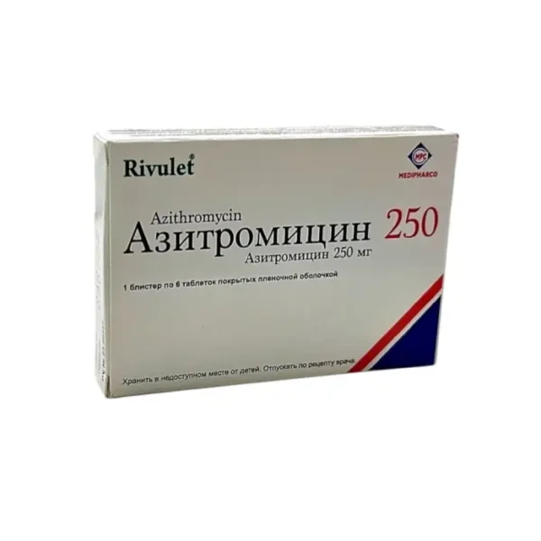 Azitromisin 250 mq N6 tablet Rivulet