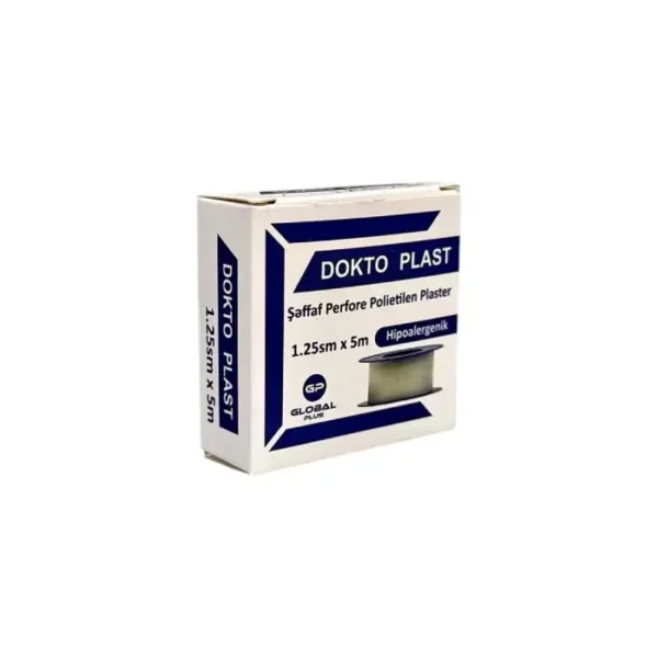 Dokto Plast şəffaf kağız 1.25 sm x 5 m plastr