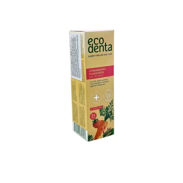 Eco Denta uşaq üçün çiyələk dadında 75 ml diş məcunu 3 yaş+  1743