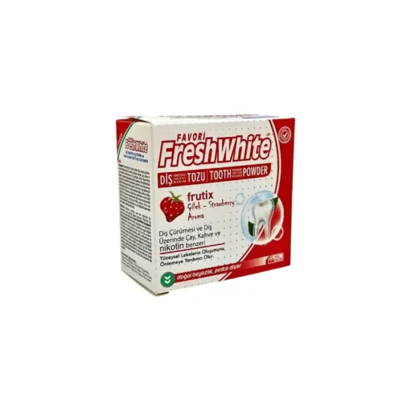 Fresh White diş tozu çiyələk dadında 50 q