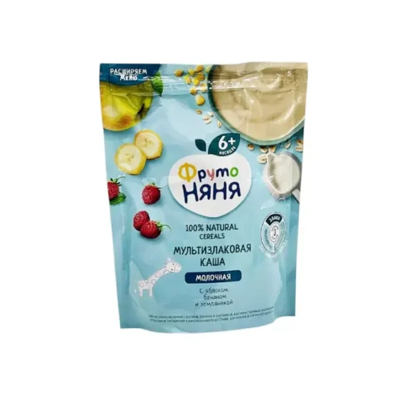 Fruto nyanya südlü sıyıq, qarışıq taxıllı alma+banan+çiyələk 6ay+ 200 q 2827
