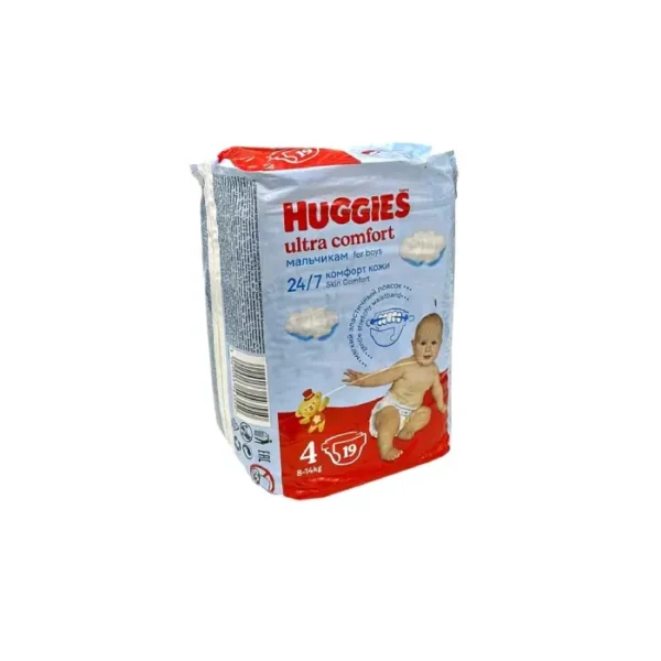 Huggies-4 Ultra comfort oğlan üçün N19 uşaq bezi