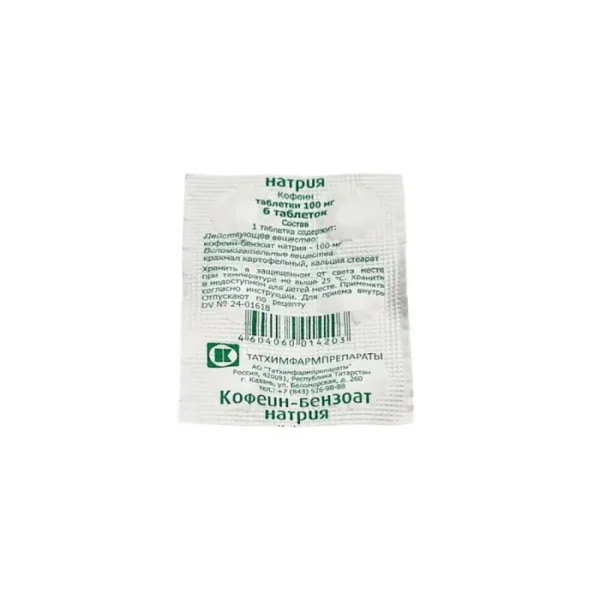 Kofein-benzoat 100 mq N6 tablet