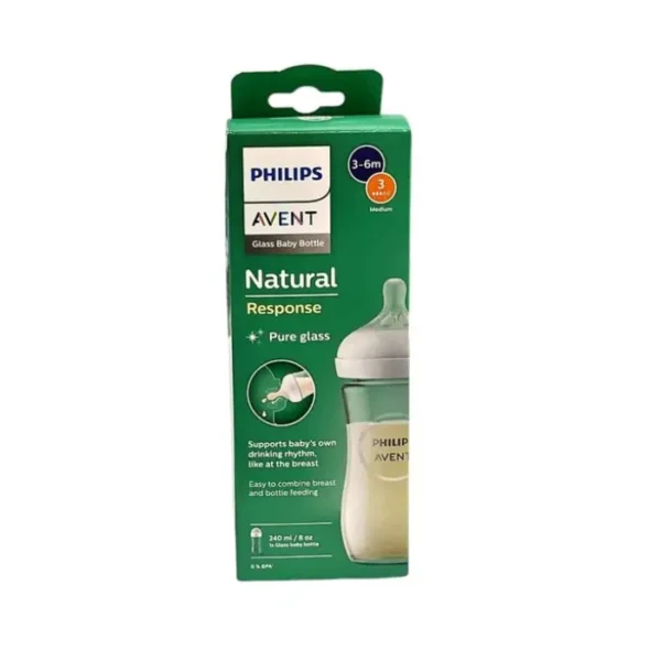 Avent "Natural" əmzikli şüşə butulka 3-6 ay SCY 933/01 240 ml