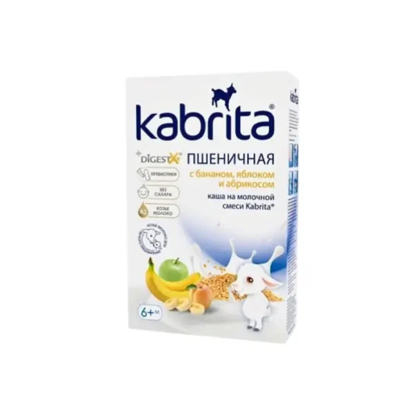 Kabrita buğdalı sıyığı süd qatışığı əsasında banan, alma və ərik ilə 6 ay+ 180 q