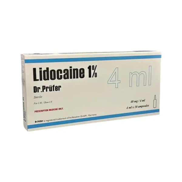 Lidokain 1 % 4 ml N10 inyeksiya Dr.Prüfer