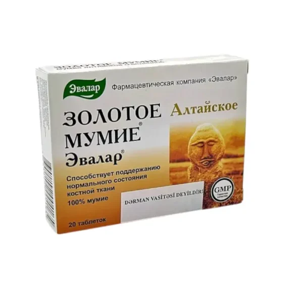 Mumiya zolotoy 200 mq N20 tablet Evalar