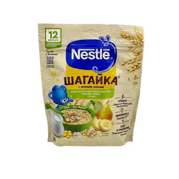 Nestle sıyıq 4 taxıllı alma+armud+banan 12 ay+ (3526) 190 q