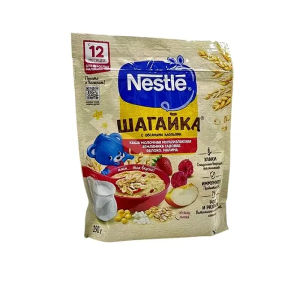 Nestle sıyıq 5 taxıllı alma+çiyələk+moruq 12 ay+ (3533) 190 q