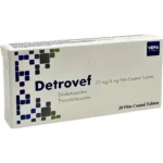 DETROVEF 25 MG 4 MG N20 TAB