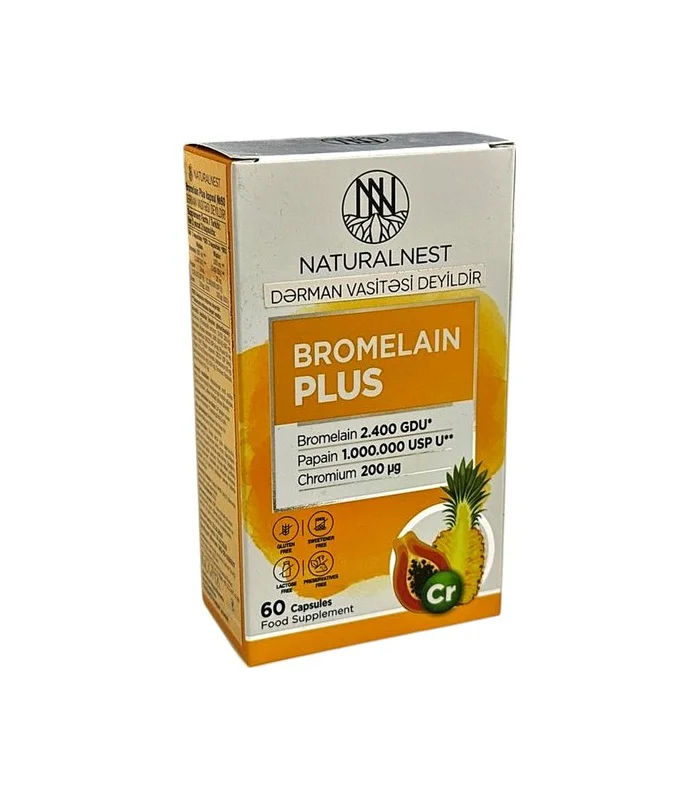 NATURALNEST BROMELAIN PLYUS N60 KAPS NATURALNEST BROMELAIN PLYUS N60 KAPS