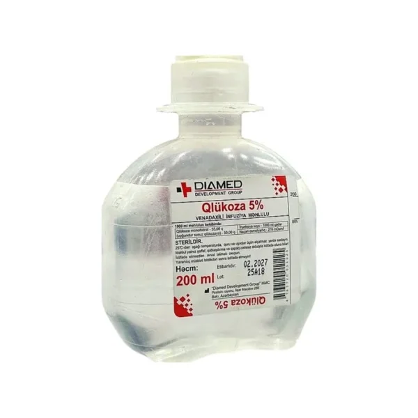 Qlukoza 5 % 200 ml infuziya Diamed