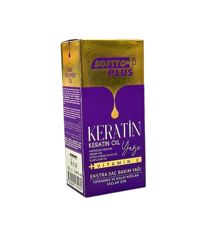 Keratin yağlı saç bakım yağı 50 ml Softto plus