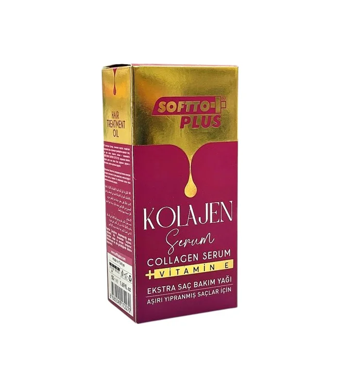 Kolajen serumlu ekstra saç bakım yağı 50 ml Softto Plus