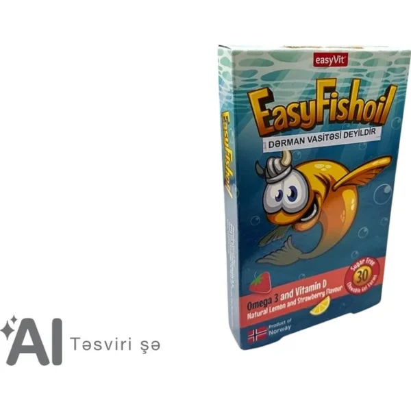 Easy fish oil limon dadında çeynəmə N30 tablet