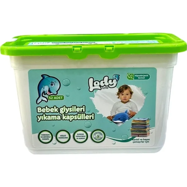 Lody-Bebek giysileri yıkama(yaşıl) N52 kapsul
