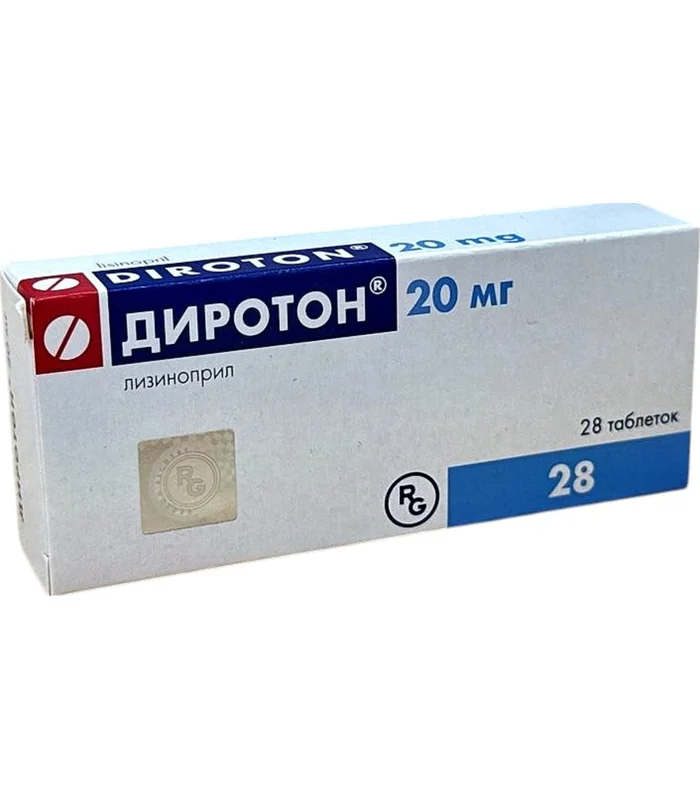 DIROTON 20 MG N28 TB. DIROTON 20 MG N28 TB.