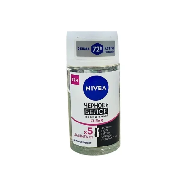 Nivea women antiperspirant ağ qara iz buraxmayan "clear" 50 ml diyircəkli (5264)