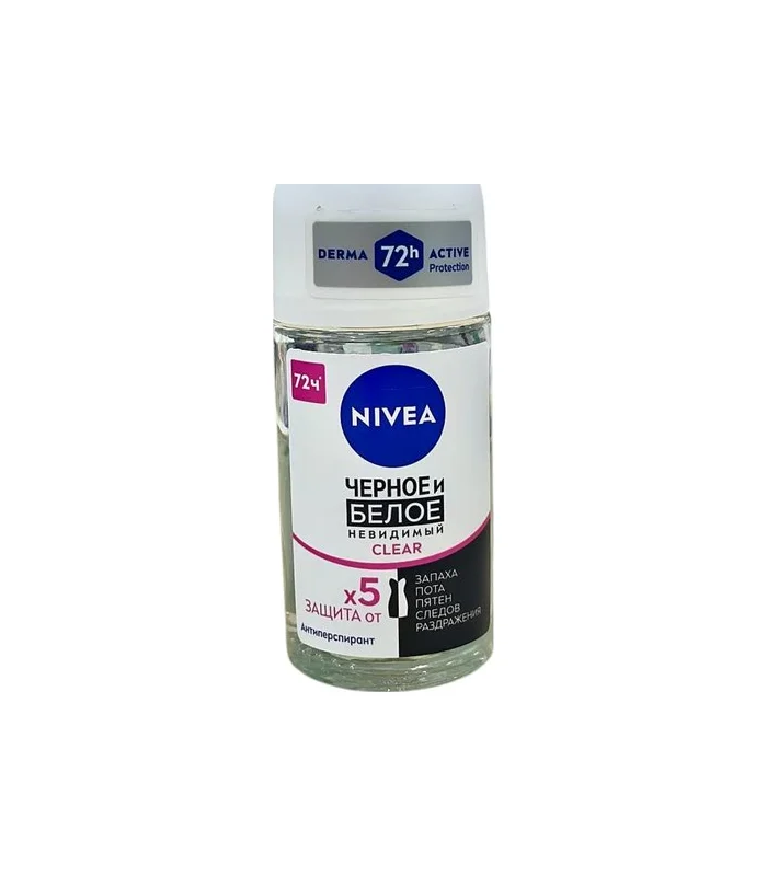 Nivea women antiperspirant ağ qara iz buraxmayan "clear" 50 ml diyircəkli (5264)