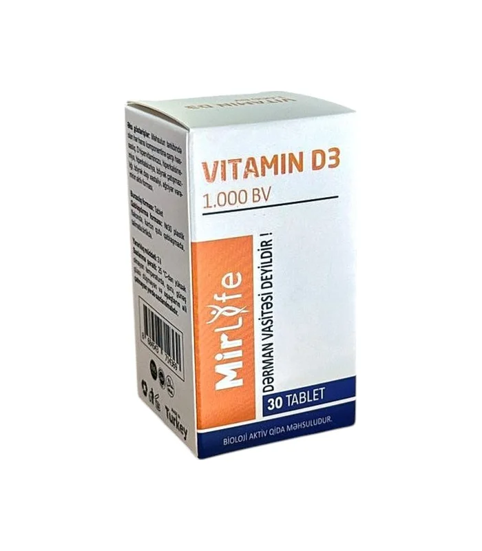 Mir life vit d3 1000 mq N30 tablet Mir life vit d3 1000 mq N30 tablet