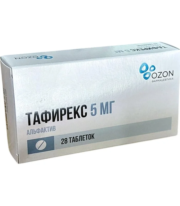 TAFIREKS ALFAKTIV 5 MG № 28 (TABLETKI) (OZONE NATURAL) (ROSSIYA) TAFIREKS ALFAKTIV 5 MG № 28 (TABLETKI) (OZONE NATURAL) (ROSSIYA)