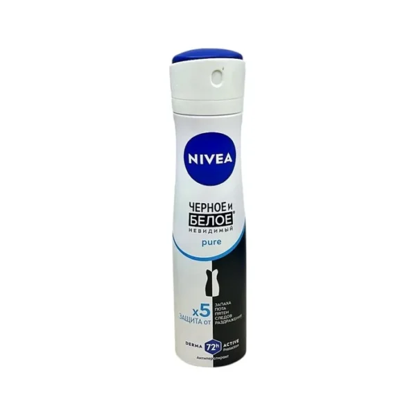 Nivea women antiperspirant ağ və qara "pure" 150 ml aerozol (4243)
