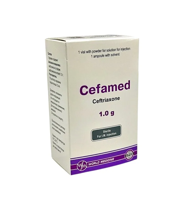 CEFAMED 1 GR 1 FLK. CEFAMED 1 GR 1 FLK.