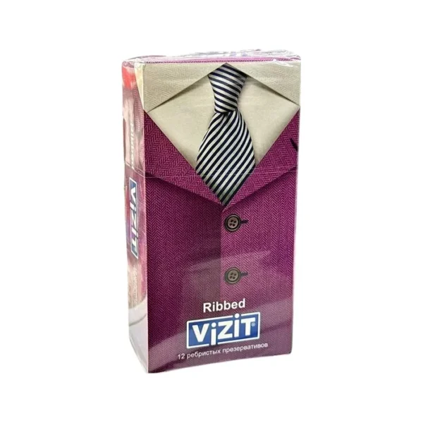 Vizit Ribbed N12 prezervativ