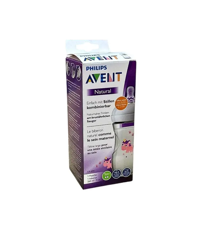Avent "Natural" yavaş axınlı butulka 1 ay+ SCF 070/25 260 ml