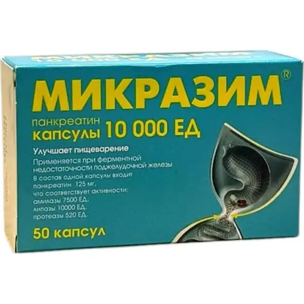 Mikrazim 10000 IU / 125 mq N50 kapsul