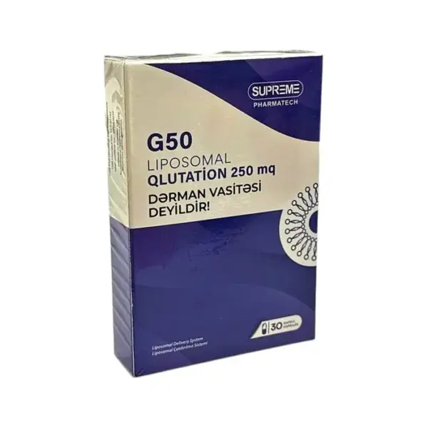 LIPOSOMAL GLUTATION (G50) 250 MG № 30 (KAPSULI) (SUPREME PHARMATECH) (TAILAND)